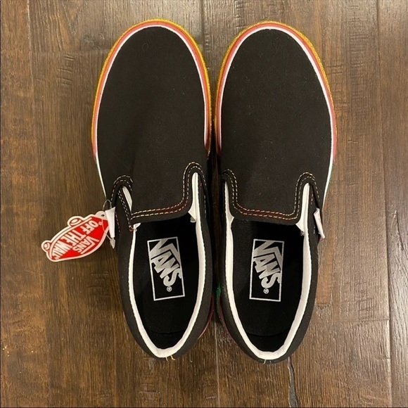 VANS Classic Slip-on Stacked Platform Rainbow Sneaker Size 6 Women - Picture 8 of 9